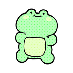 cartoon doodle frog