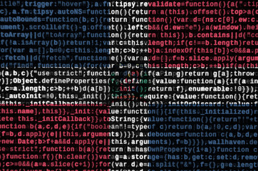 Dominican Republic flag  is depicted on the screen with the program code. The concept of modern...