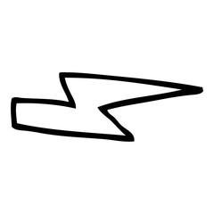 line drawing cartoon lightening bolt