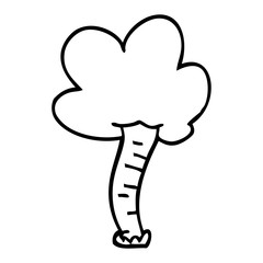 line drawing cartoon tree