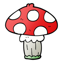 cartoon doodle mushroom