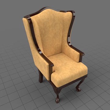 French style wing chair