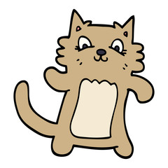 cartoon doodle dancing cat