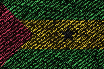 Sao Tome and Principe flag  is depicted on the screen with the program code. The concept of modern...