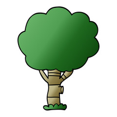 cartoon doodle tree
