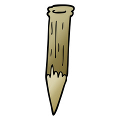 cartoon doodle wooden stake