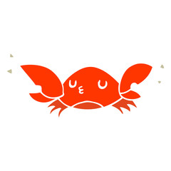 flat color style cartoon crab