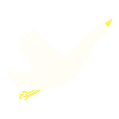 cartoon doodle flying goose