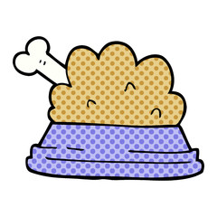 cartoon doodle pet food