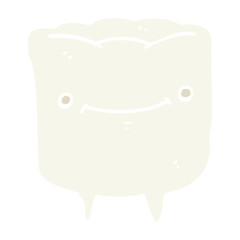 flat color style cartoon happy tooth