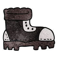 cartoon doodle work boot