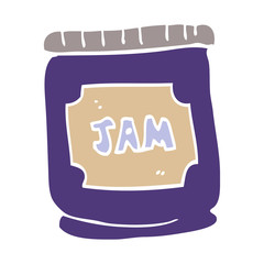 cartoon doodle jam pot