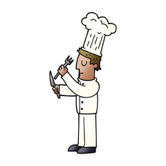 cartoon doodle talented chef