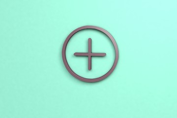 Obraz premium violet color Illustration of Add-on on light background