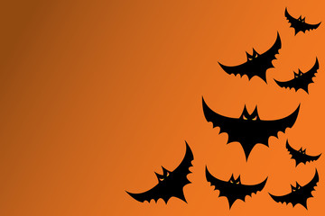 Halloween bats. Halloween concept with copy space for your text.