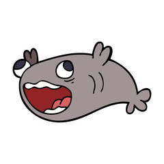 cartoon doodle of a fish