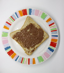 Bread chocolate isolated on white background