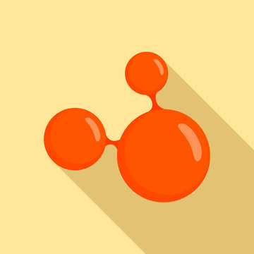 Triple molecule icon. Flat illustration of triple molecule vector icon for web design