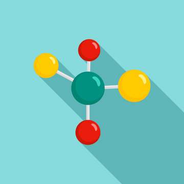 Chemistry molecule icon. Flat illustration of chemistry molecule vector icon for web design