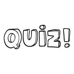 line drawing cartoon word quiz