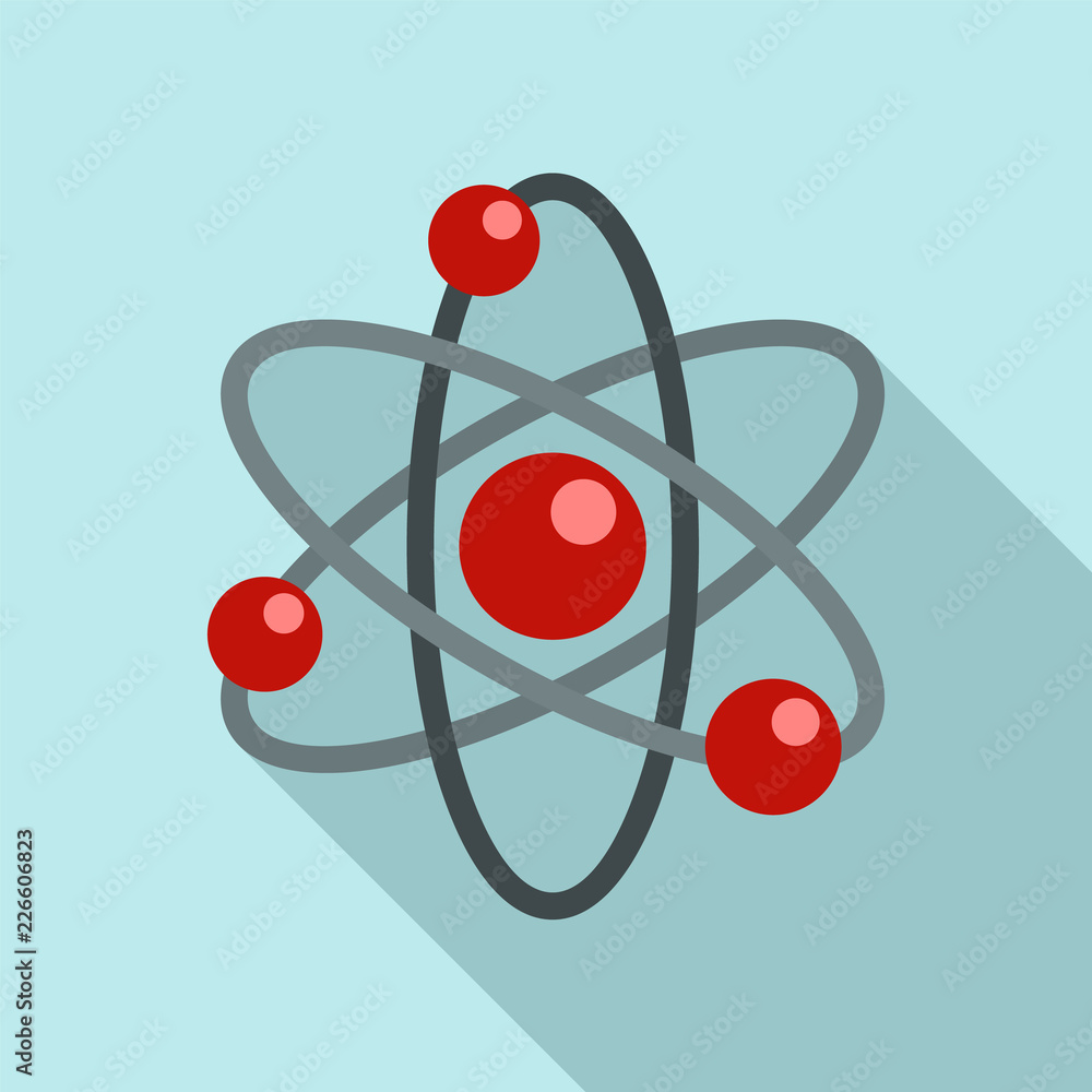 Aufkleber atom icon. flat illustration of atom vector icon for web design