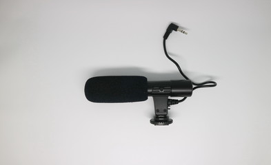 Shotgun Michrophone isolated on white background