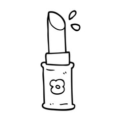 line drawing cartoon lipstick