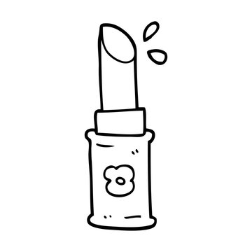 recommend clip art: line drawing cartoon lipstick