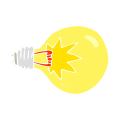 Fototapeta premium flat color illustration of a cartoon light bulb