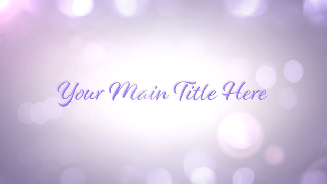 Lilac Bokeh Title