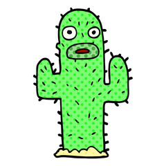 Obraz premium cartoon doodle cactus