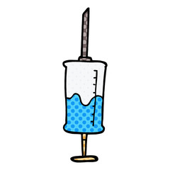 cartoon doodle vaccine injection