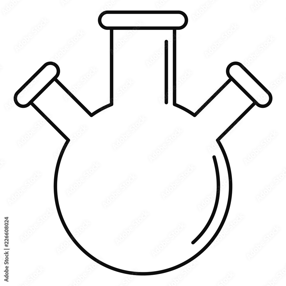 Poster triple flask icon. outline illustration of triple flask vector icon for web design isolated on white