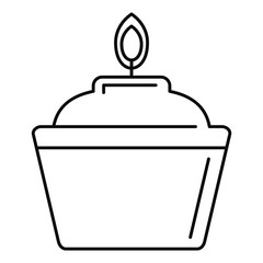 Fire chemistry glass icon. Outline illustration of fire chemistry glass vector icon for web design isolated on white background