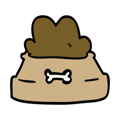 cartoon doodle pet bowl