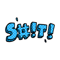 cartoon doodle swear word