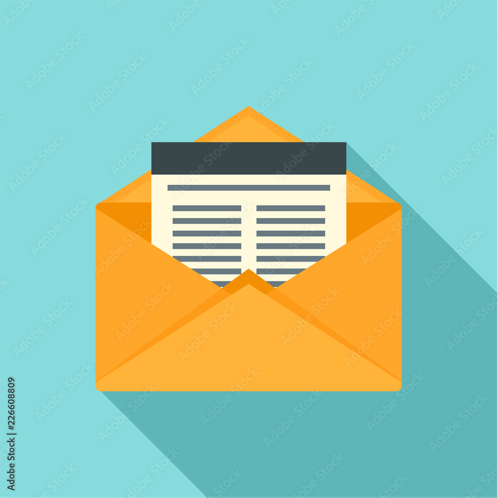 Aufkleber mail icon. flat illustration of mail vector icon for web design