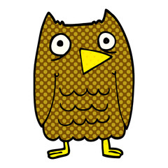 funny cartoon doodle owl
