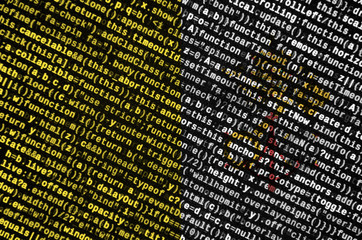 Vatican City State flag  is depicted on the screen with the program code. The concept of modern...