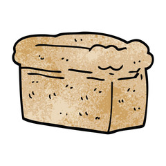 cartoon doodle loaf of bread