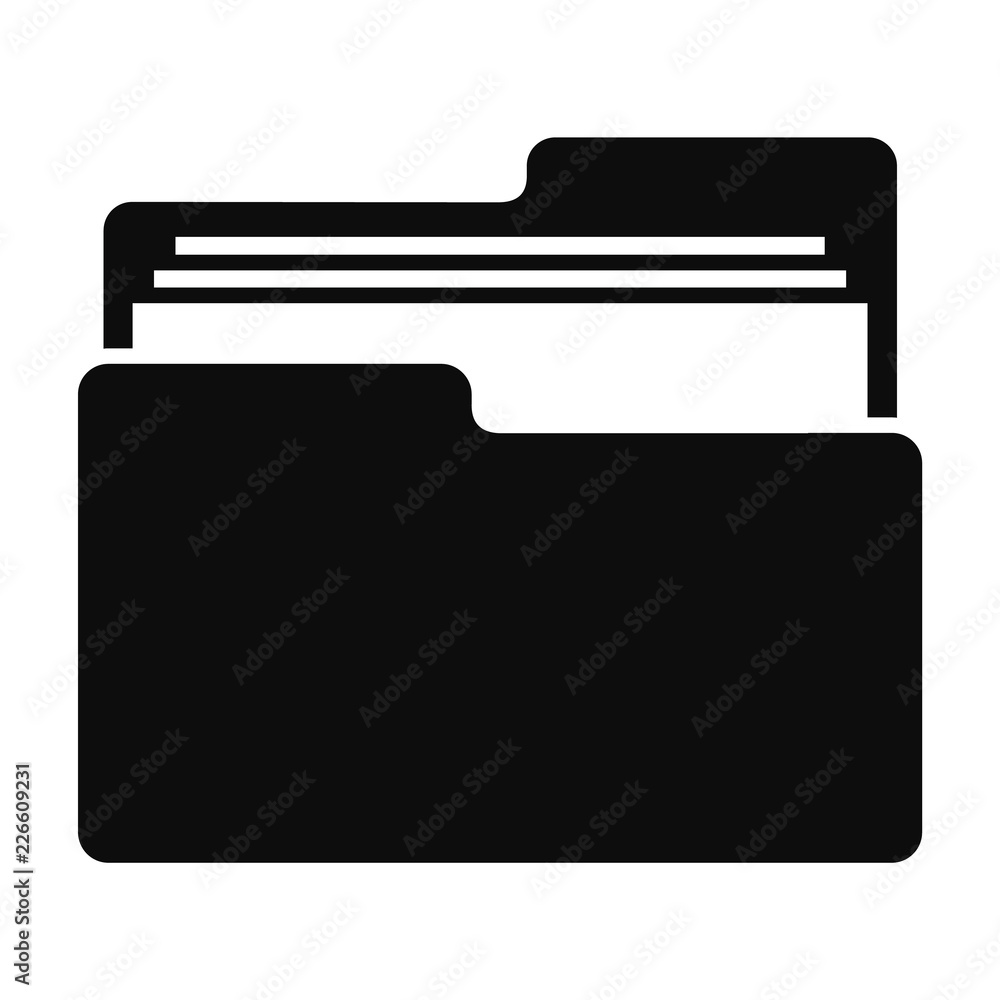Poster file folder icon. simple illustration of file folder vector icon for web design isolated on white ba