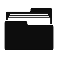 File folder icon. Simple illustration of file folder vector icon for web design isolated on white background