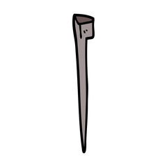 cartoon doodle old nail