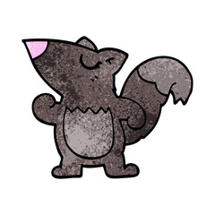 cartoon doodle squirrel