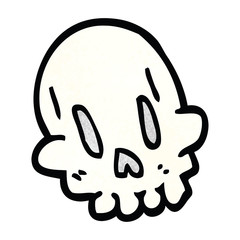 cartoon doodle funny skull