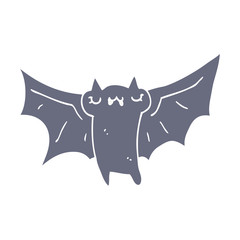 cute flat color style cartoon halloween bat
