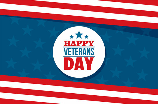 Happy veterans day concept background. Flat illustration of happy veterans day vector concept background for web design