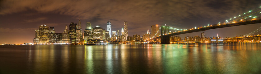 Fototapeta na wymiar Panorama von New York Blick aus Brooklyn