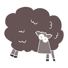 cartoon doodle black sheep