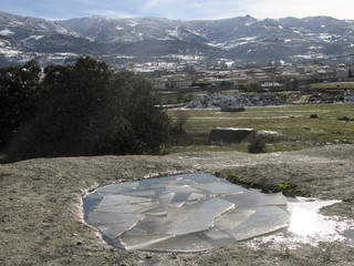 CHARCOS DE AGUA CONGELADO